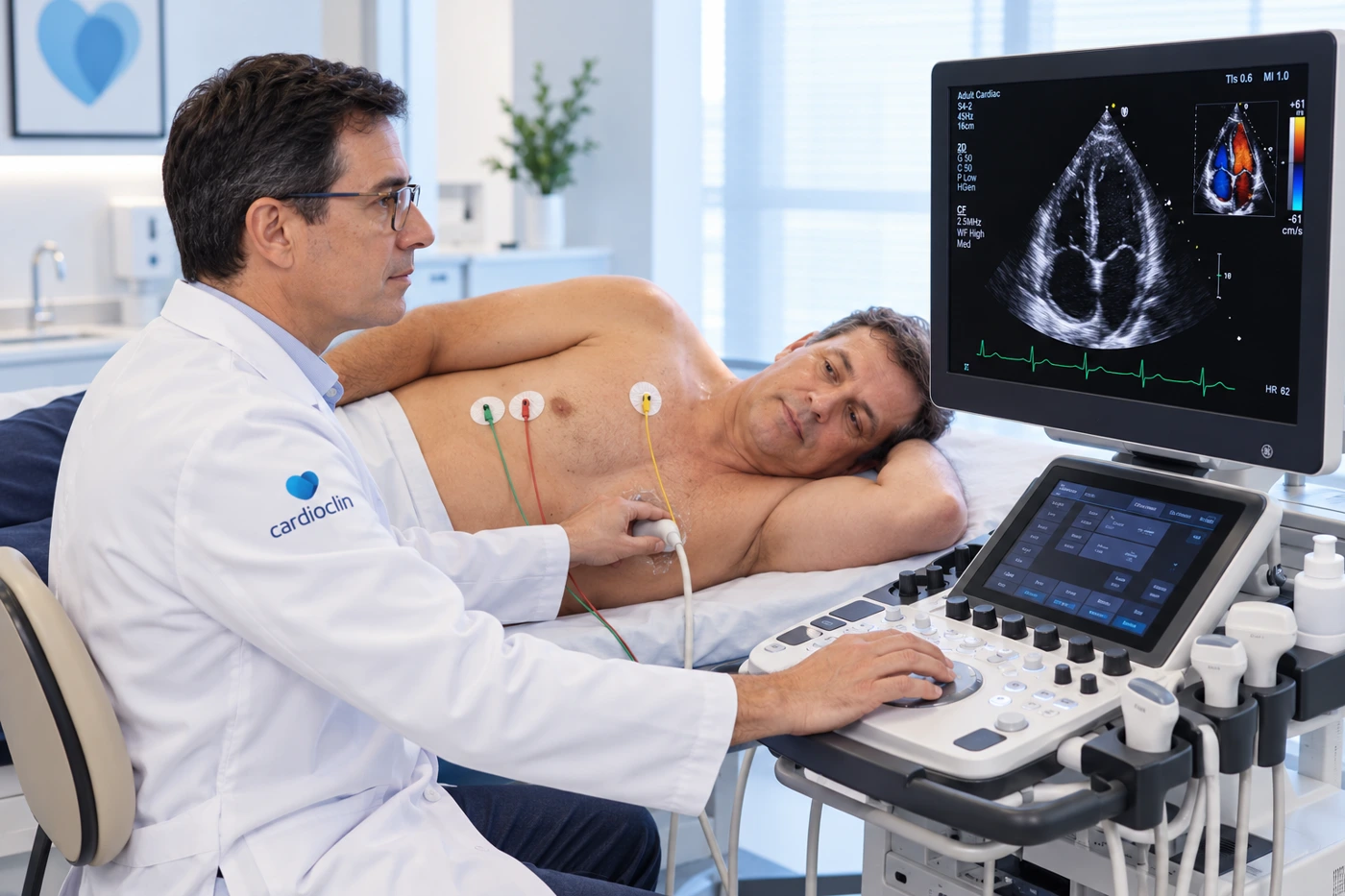 Exame de ecocardiografia