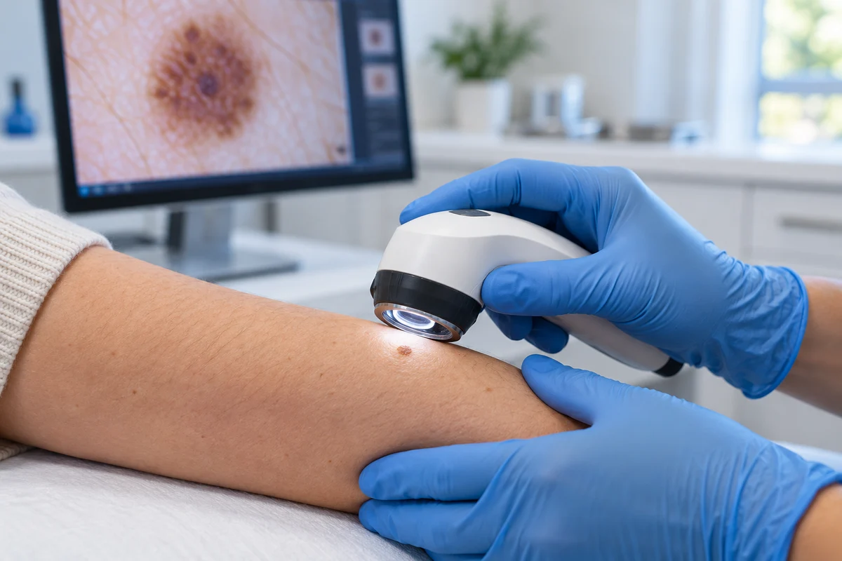 Imagem ilustrativa de Dermatoscopia digital e mapeamento corporal (fotofinder)